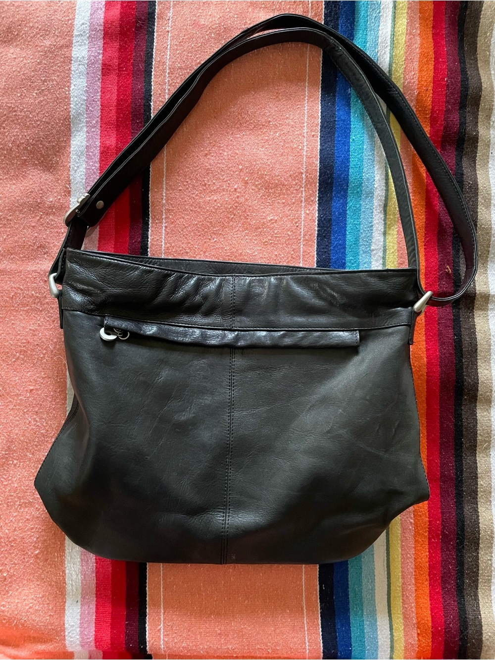 Black Leather Crossbody Bag
